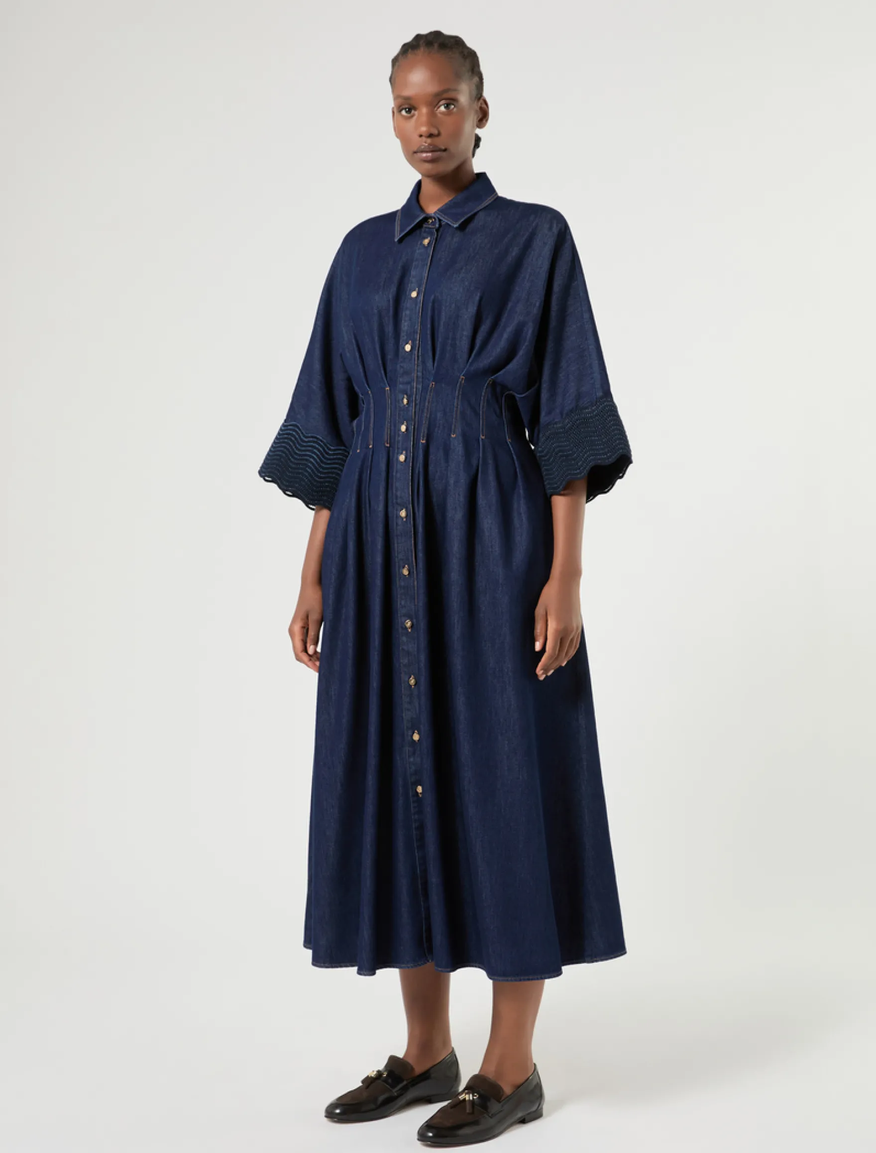 Abito chemisier in denim - BLU NOTTE