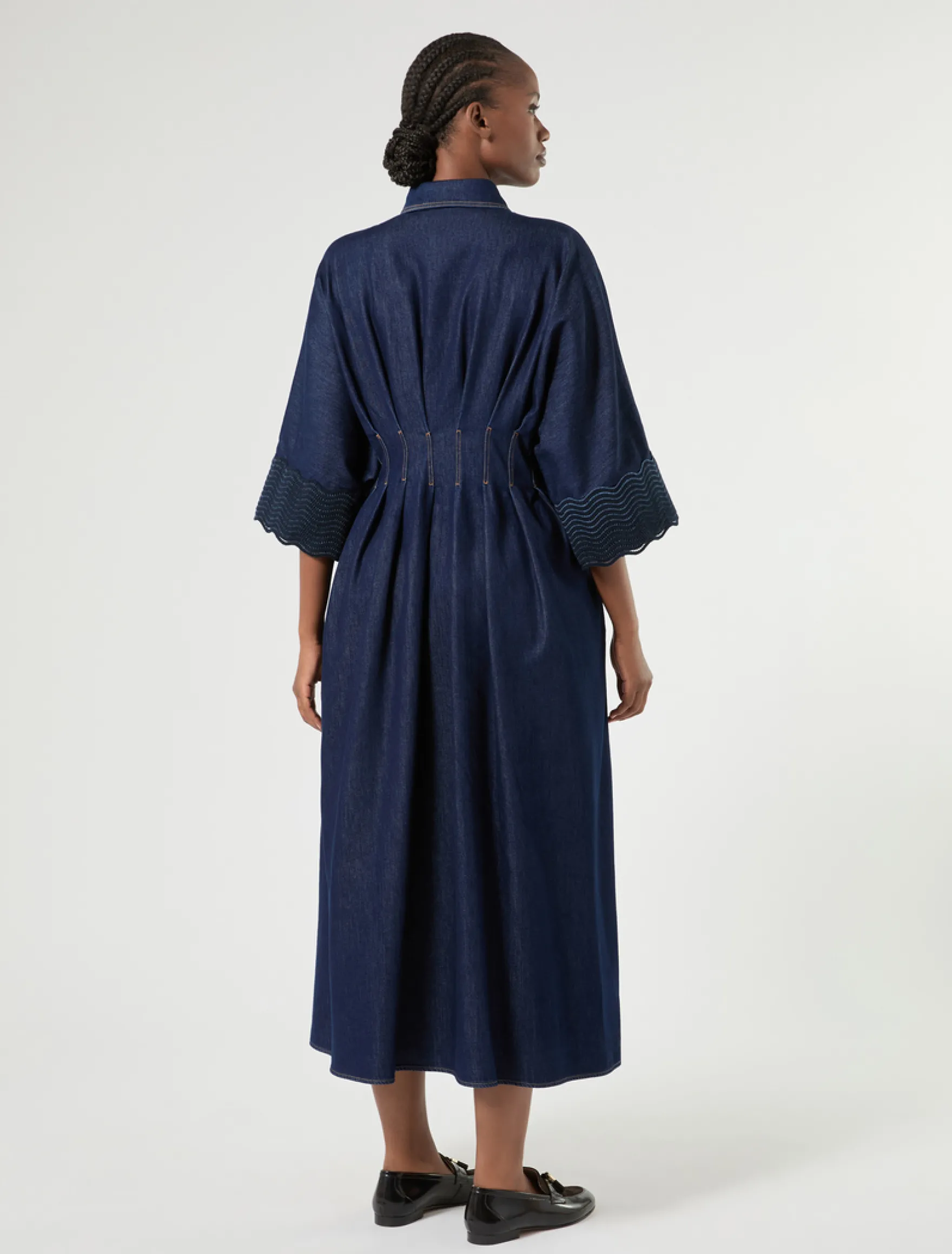 Abito chemisier in denim - BLU NOTTE