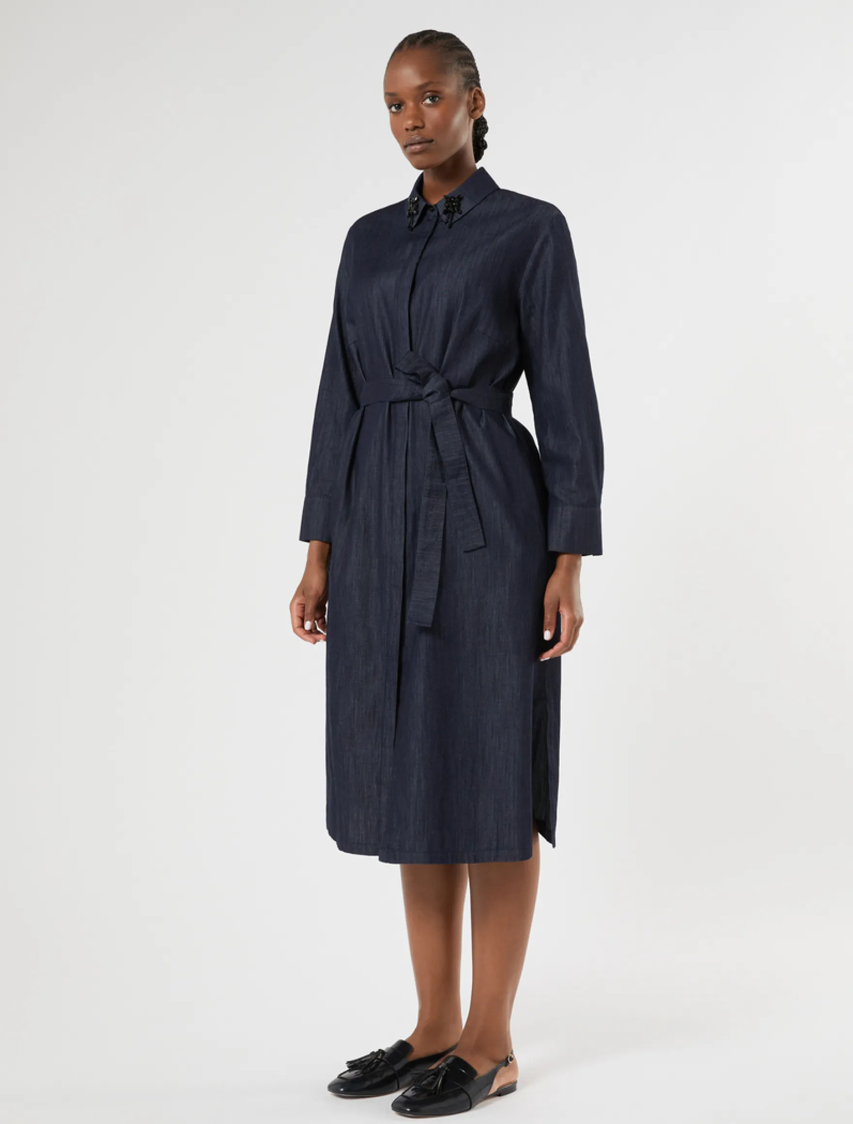Abito chemisier in denim leggero - BLUE JEANS