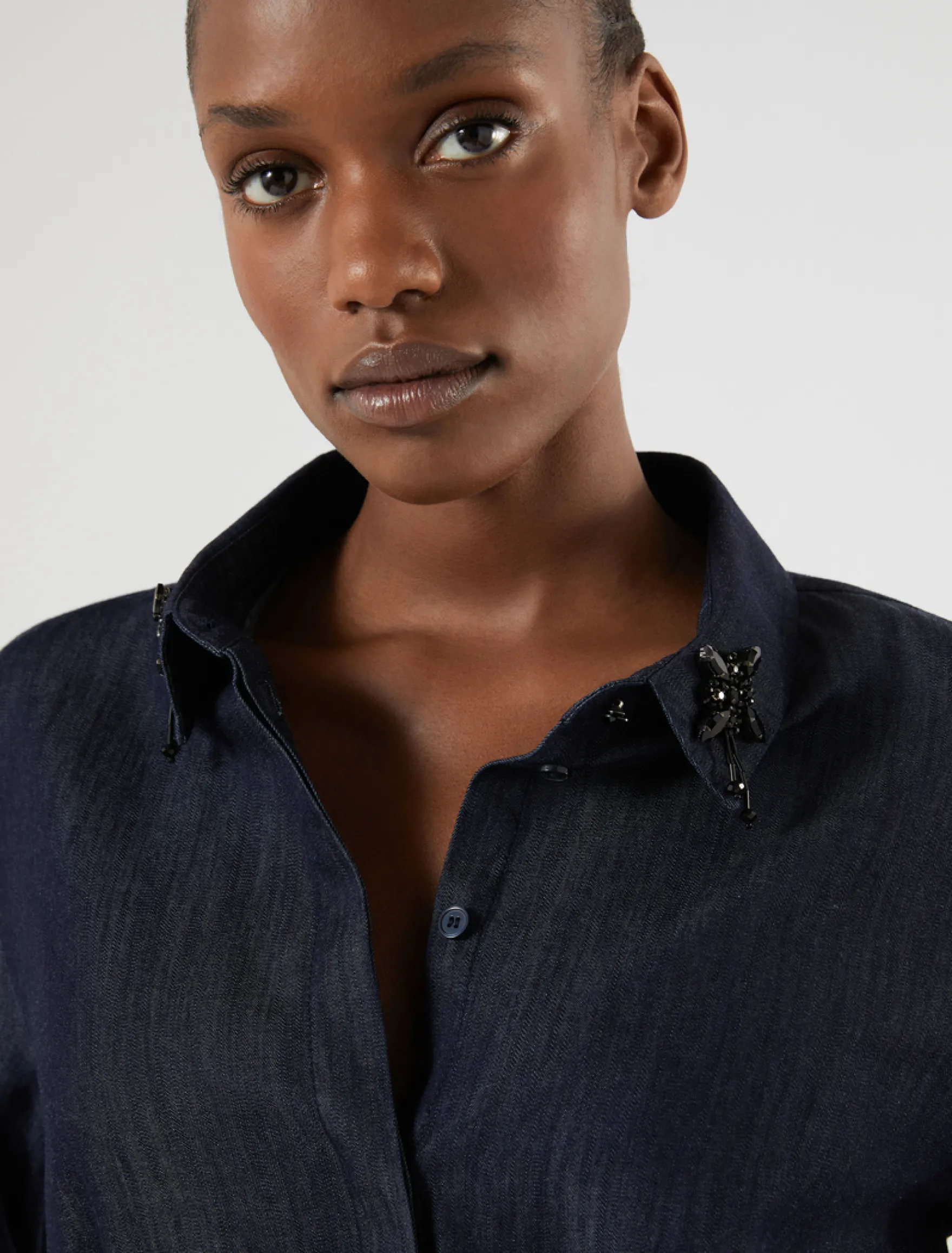 Abito chemisier in denim leggero - BLUE JEANS