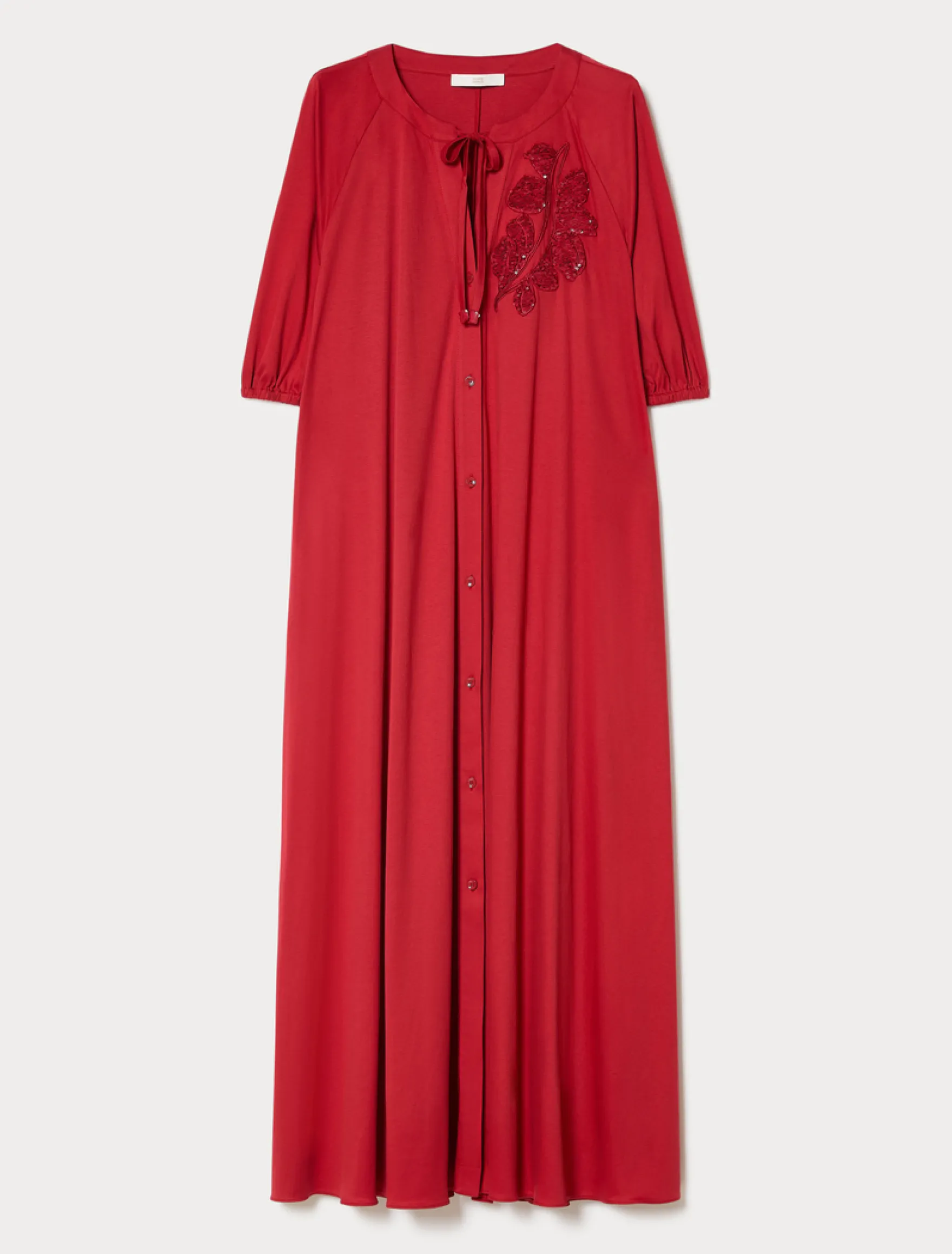 Abito chemisier in jersey - ROSSO