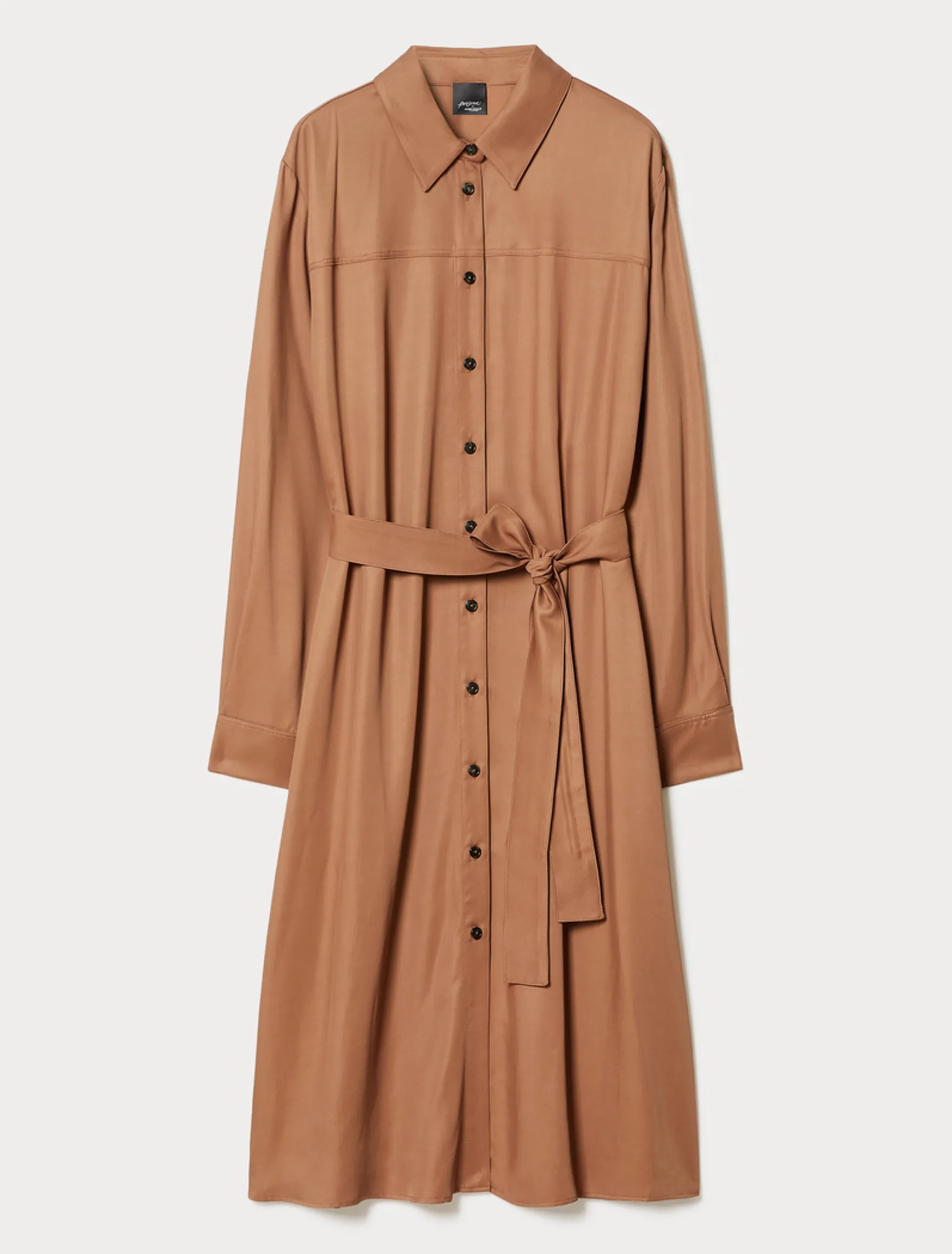 Abito chemisier in twill - CARAMELLO