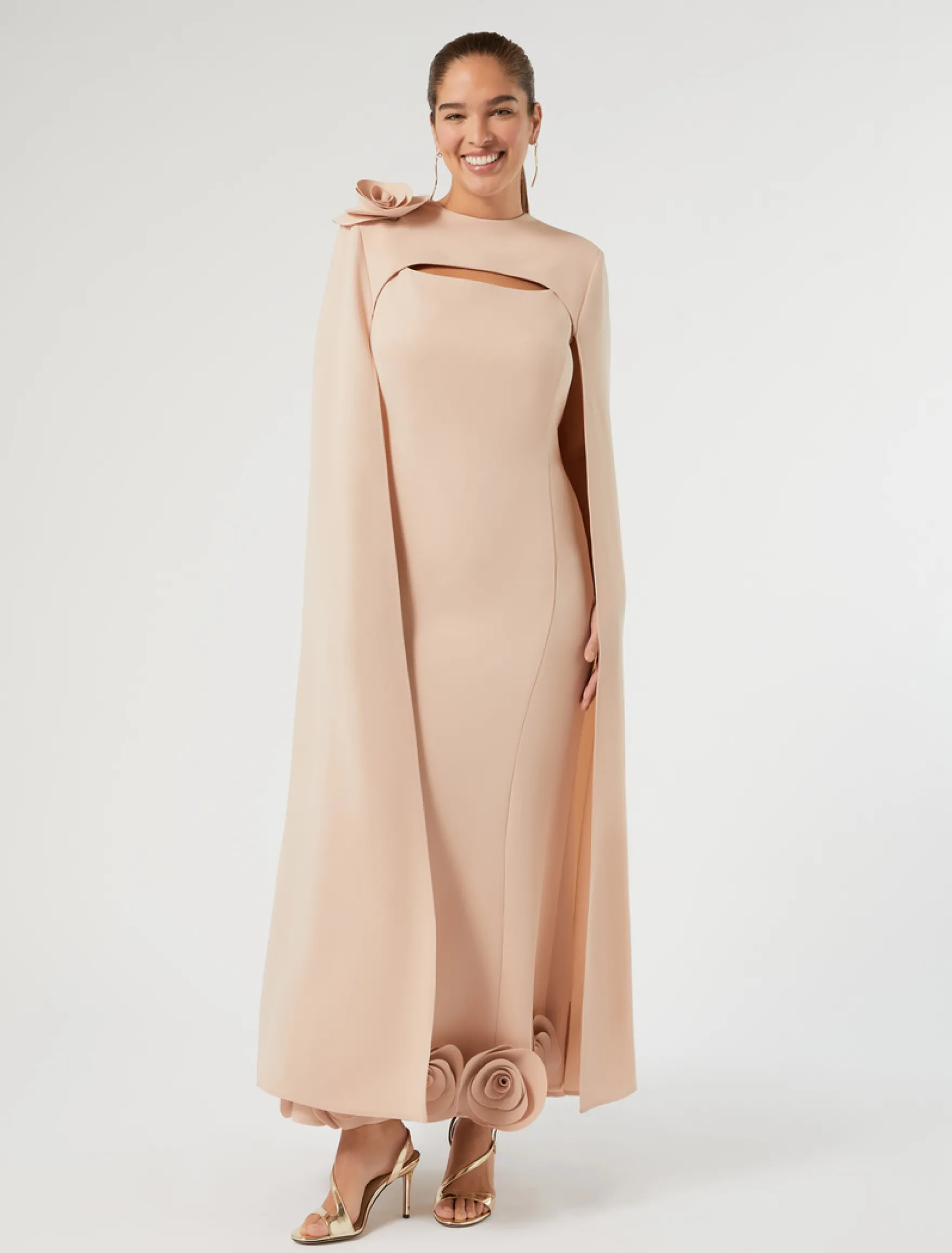 Abito in cady con rose - SKIN