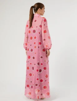 Abito in cotone e seta - ROSA