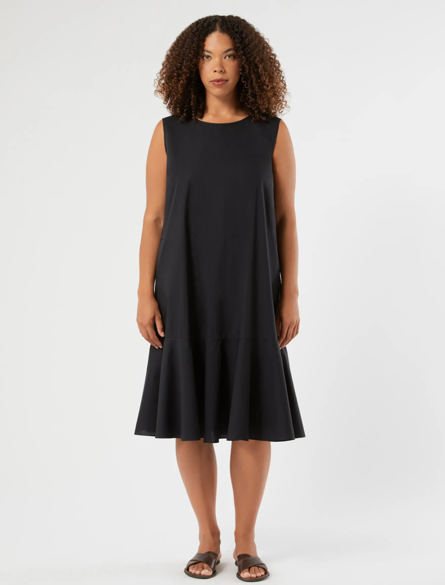 Abito in cotone - NERO