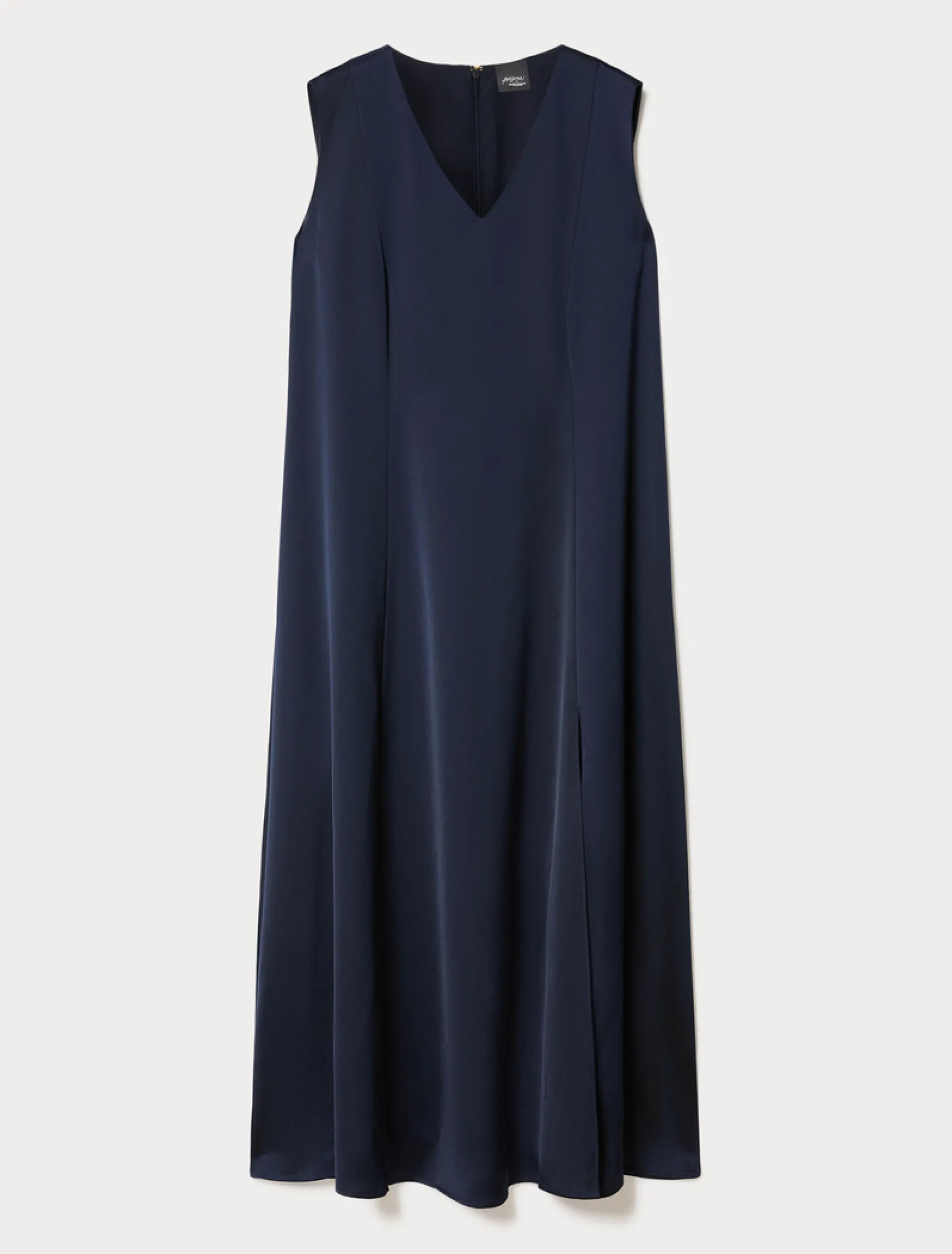 Abito in crêpe envers satin - BLU NOTTE