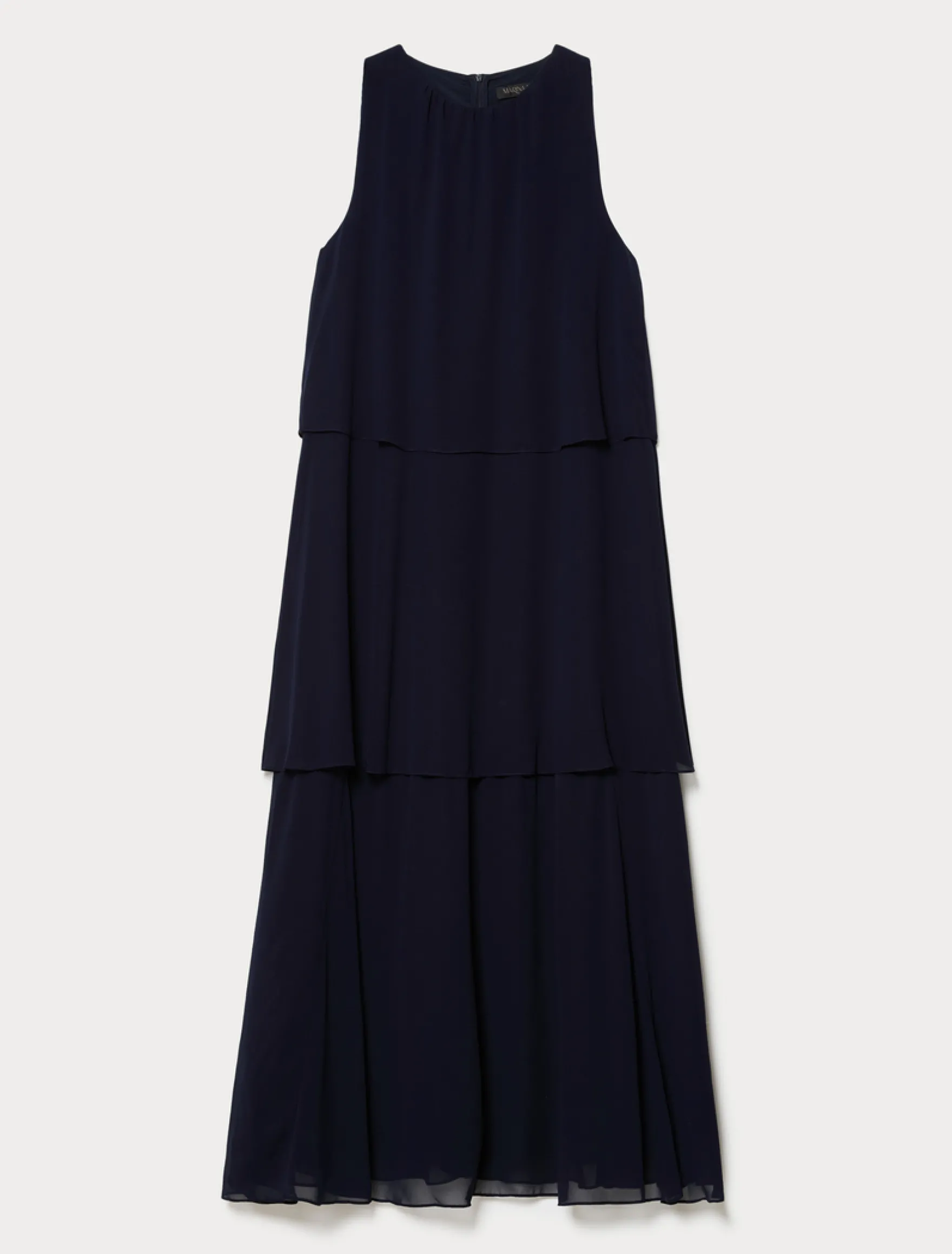 Abito in crêpe georgette - BLU NOTTE