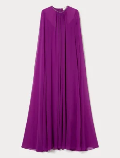 Abito in crêpe georgette - FUXIA VIOLA