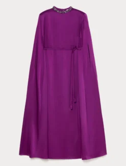 Abito in enver satin lucido - FUXIA VIOLA