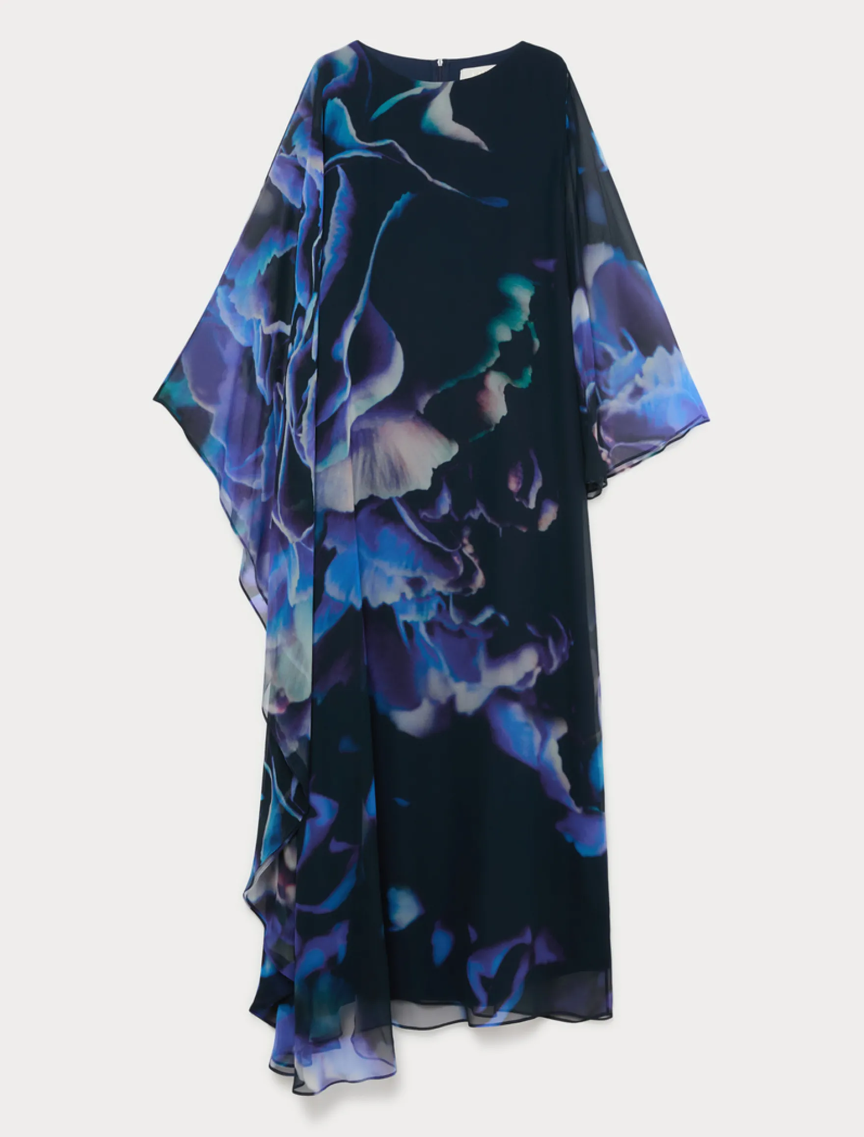 Abito in georgette di pura seta - BLU