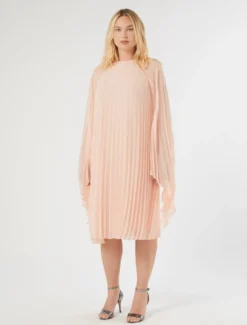 Abito in georgette plissé - ROSA