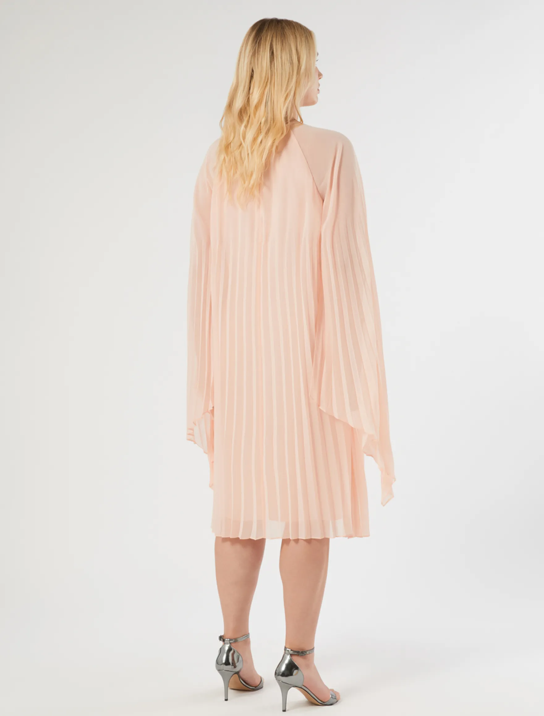 Abito in georgette plissé - ROSA