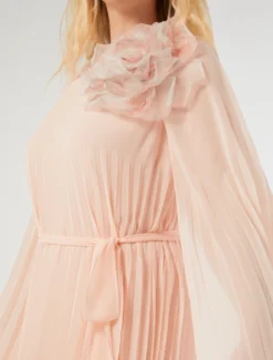 Abito in georgette plissé - ROSA