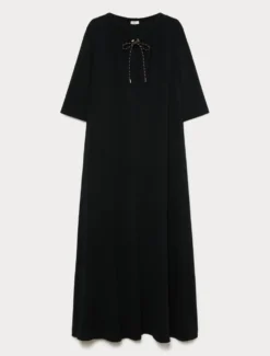 Abito in jersey double - NERO