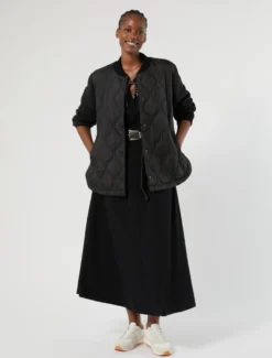 Abito in jersey double - NERO