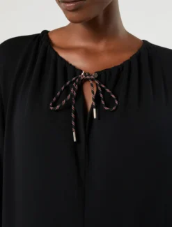 Abito in jersey double - NERO