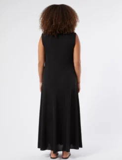 Abito in jersey interlock - NERO