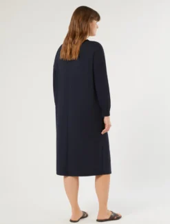 Abito in jersey stretch e maglia - BLU NOTTE