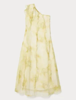 Abito in organza di seta - GIALLO CHIARO