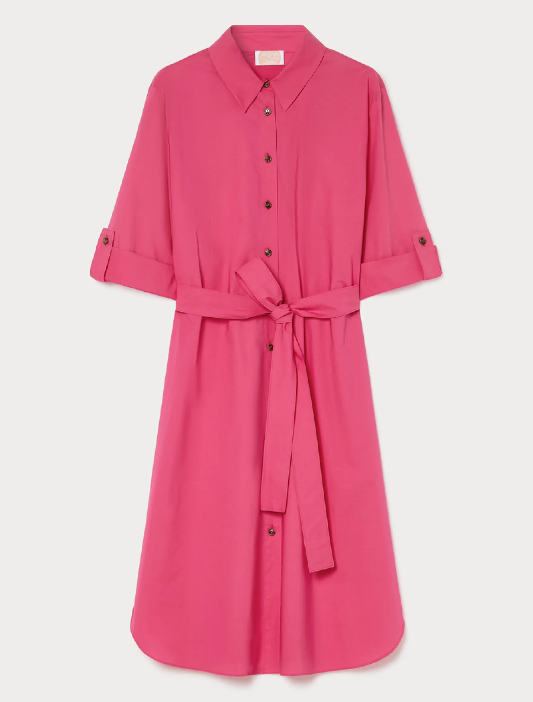 Abito in popeline di cotone - FUXIA