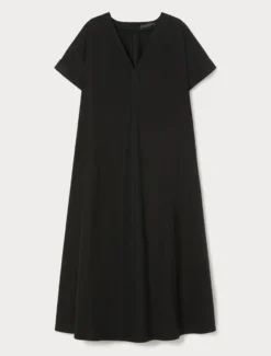 Abito in popeline di cotone - NERO