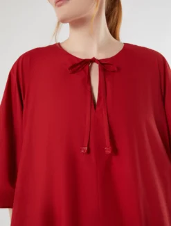 Abito in popeline di cotone - ROSSO