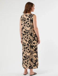 Abito in raso di viscosa - BEIGE