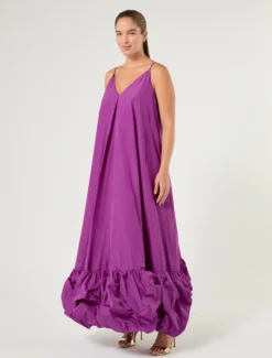Abito in taffetà - FUXIA VIOLA