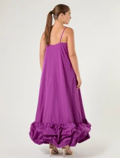 Abito in taffetà - FUXIA VIOLA