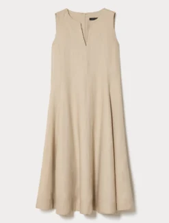 Abito in tela di lino - BEIGE