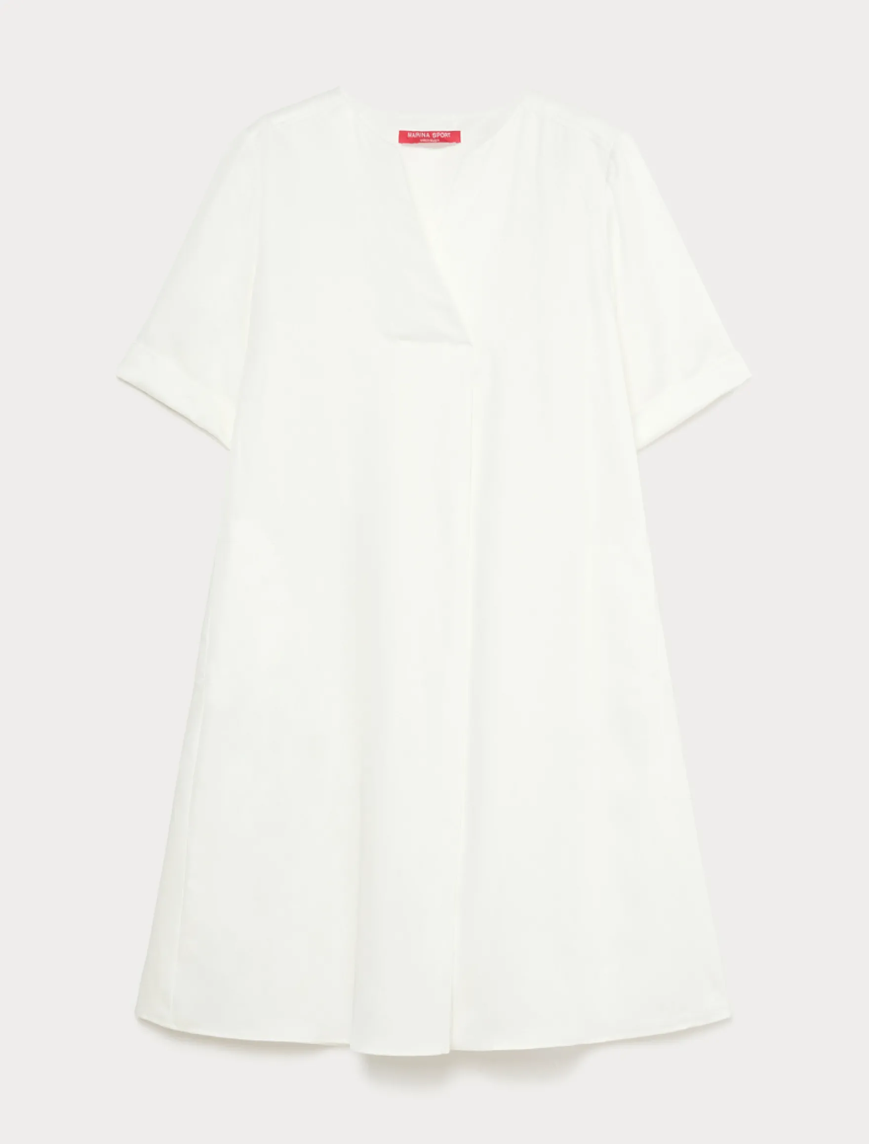 Abito in twill di misto lino - AVORIO