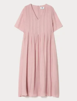Abito in twill di ramiè - ROSA ANTICO