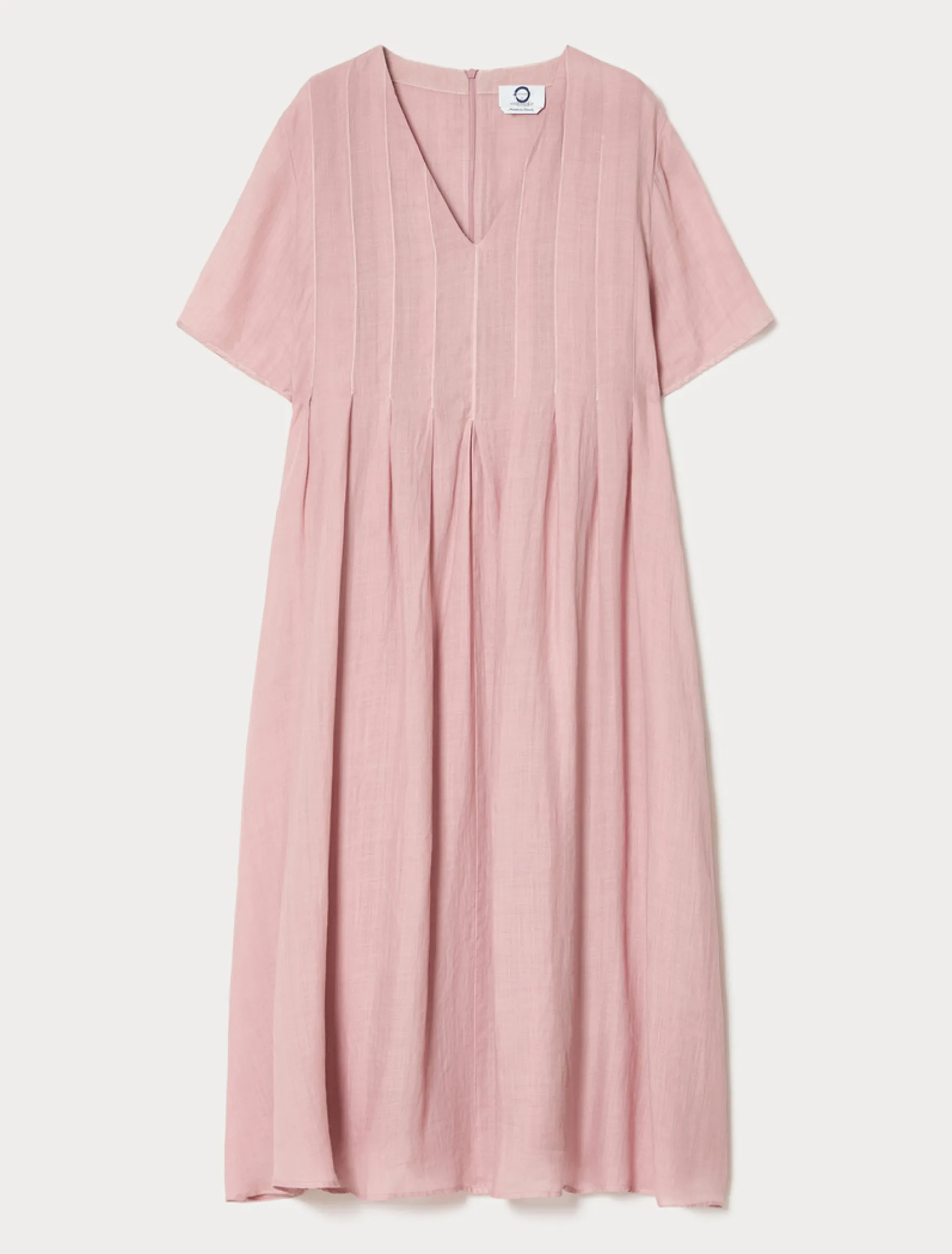 Abito in twill di ramiè - ROSA ANTICO