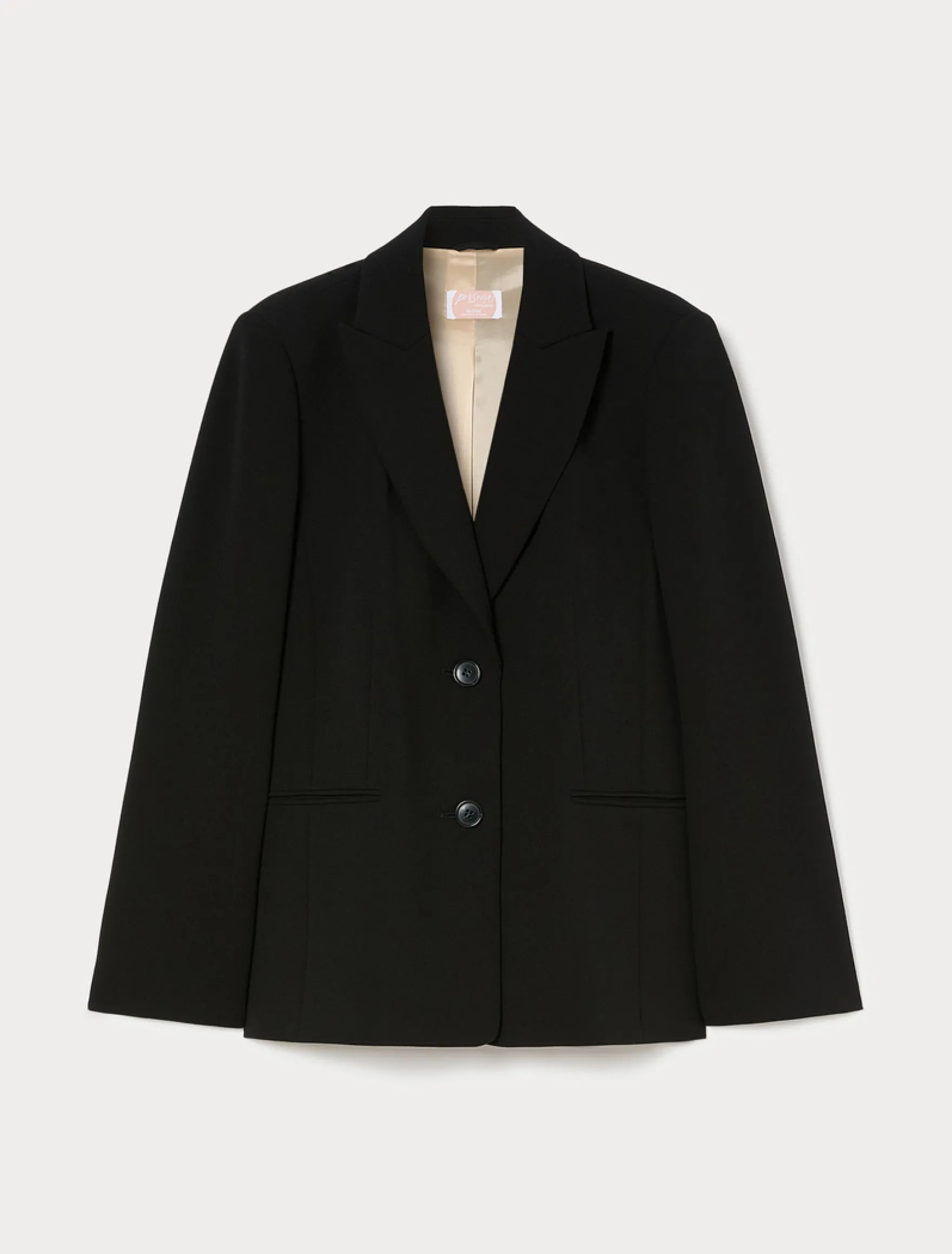 Blazer in jersey scuba crêpe - NERO