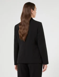 Blazer in jersey scuba crêpe - NERO