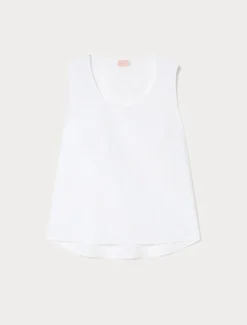 Blusa in cotone - BIANCO