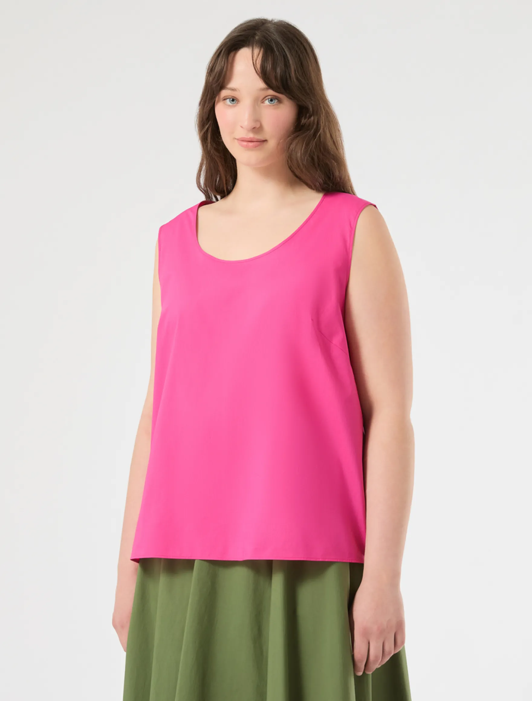 Blusa in cotone - FUXIA