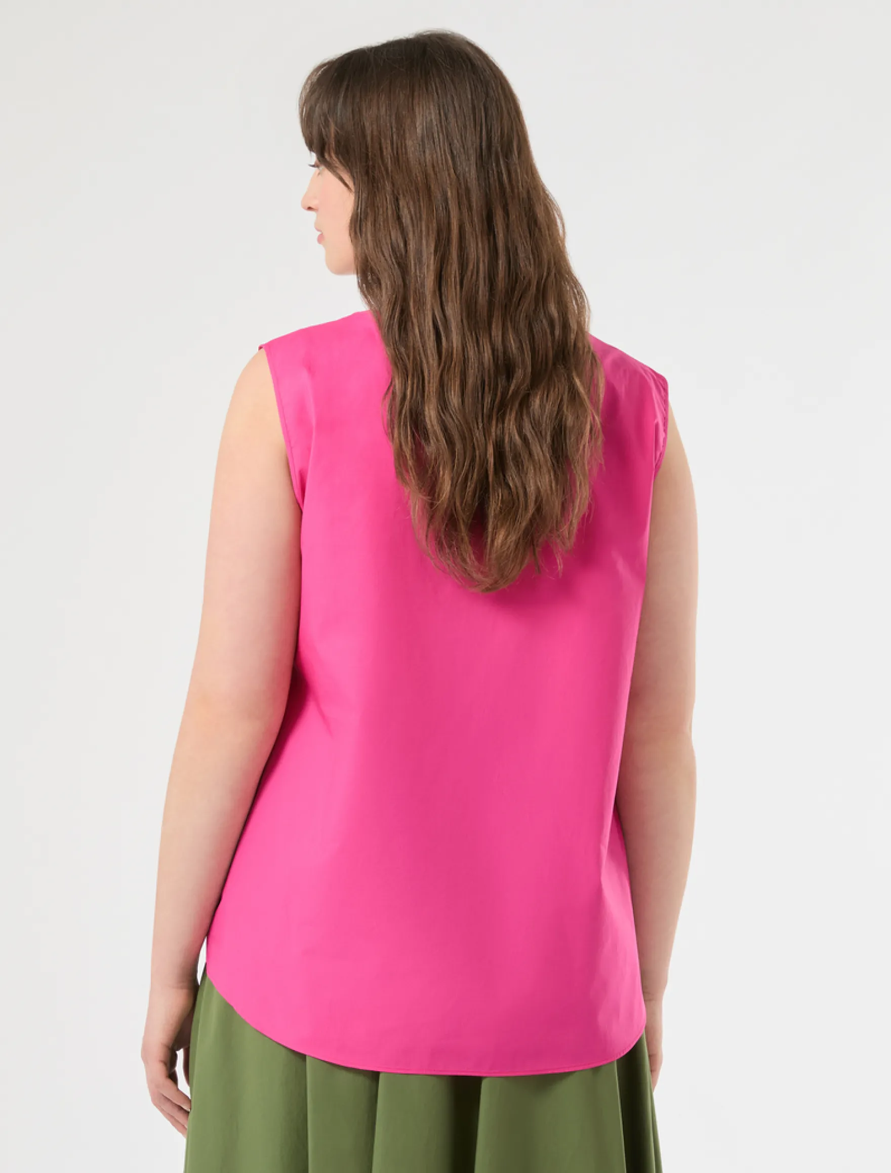 Blusa in cotone - FUXIA