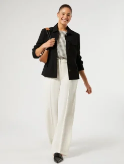 Blusa in crêpe de Chine di seta - BIANCO AVORIO