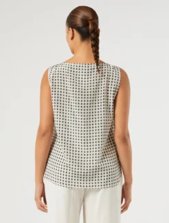 Blusa in crêpe de Chine di seta - BIANCO AVORIO