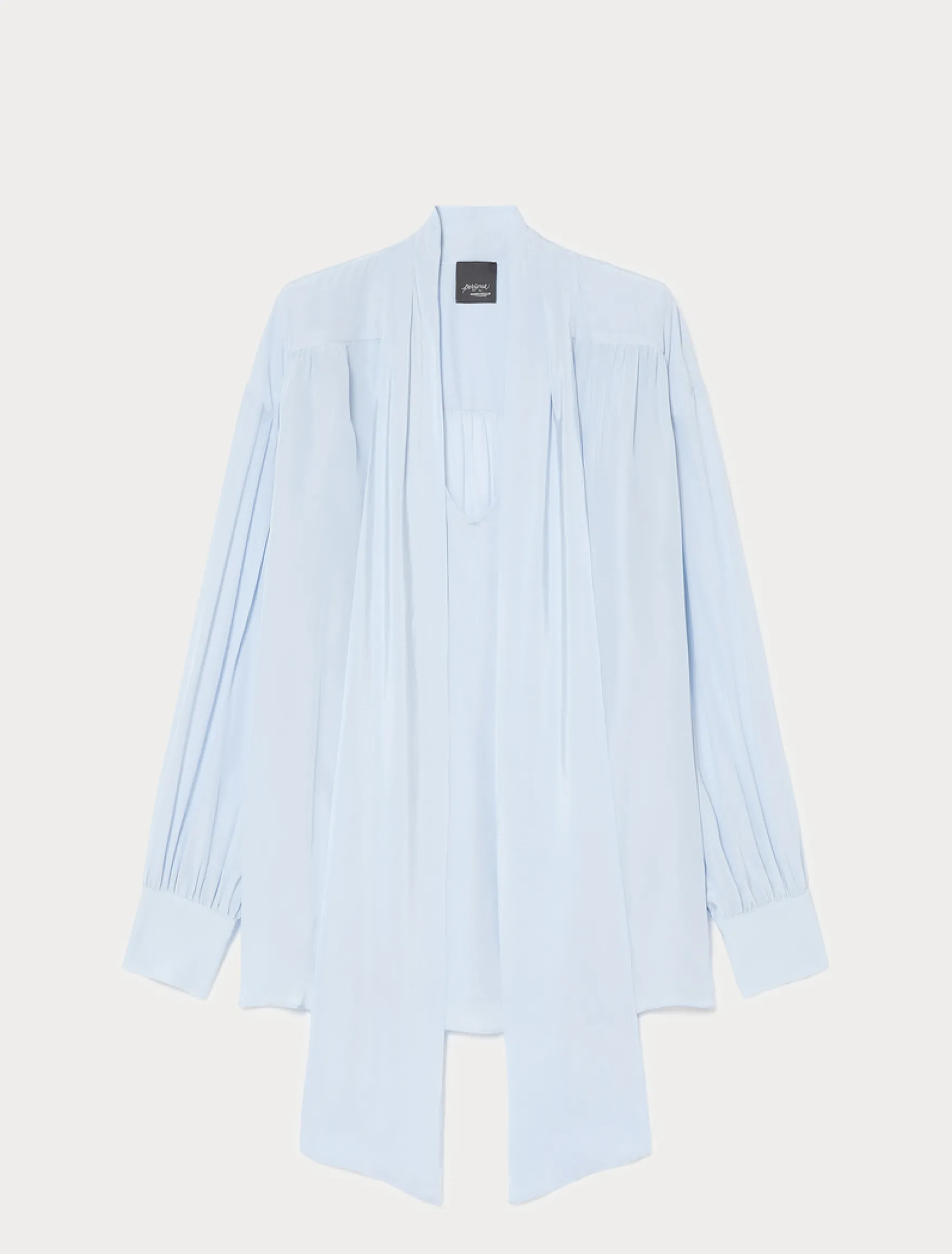 Blusa in georgette - AZZURRO