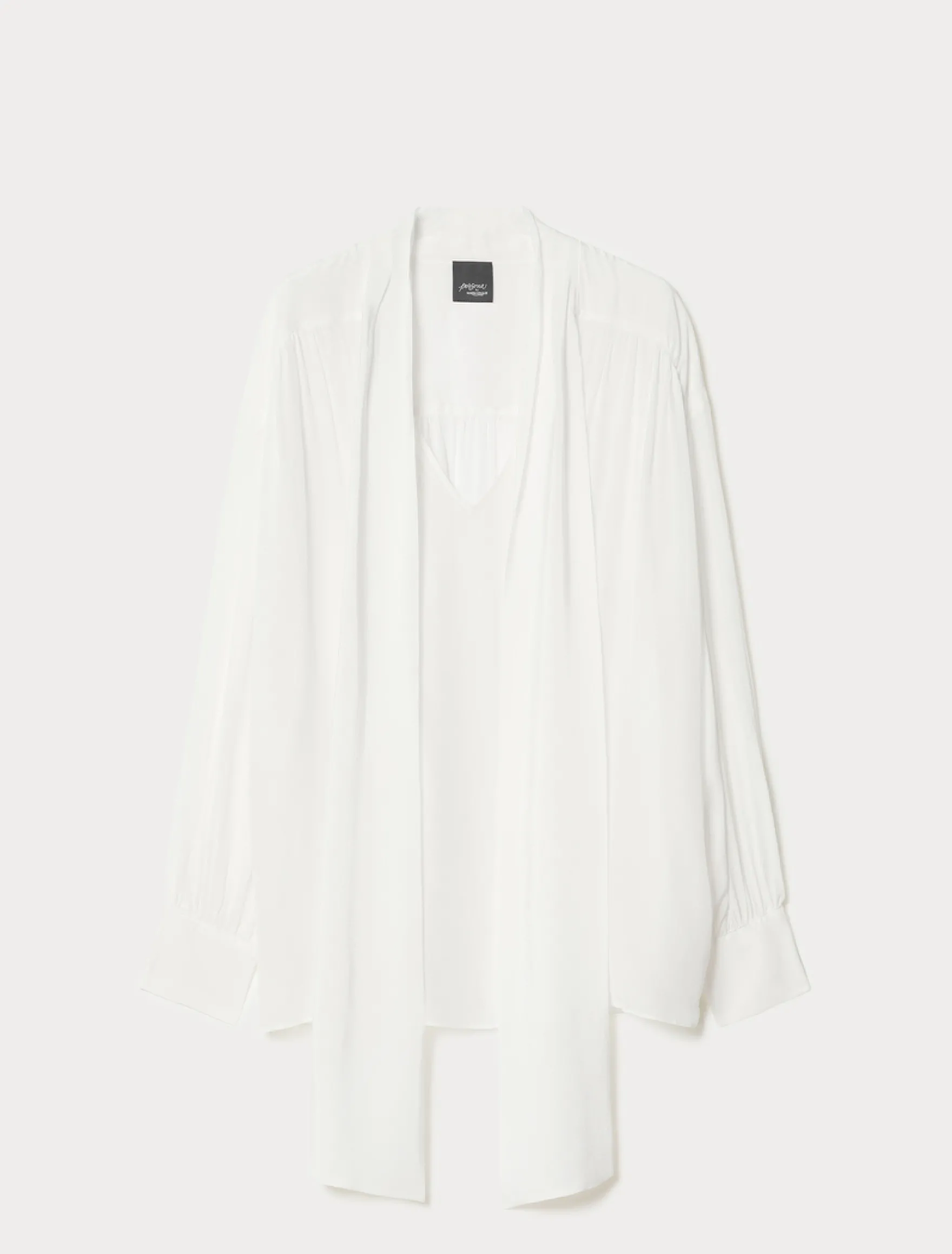 Blusa in georgette - BIANCO