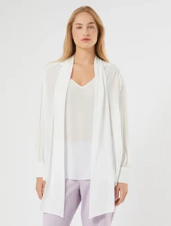 Blusa in georgette - BIANCO