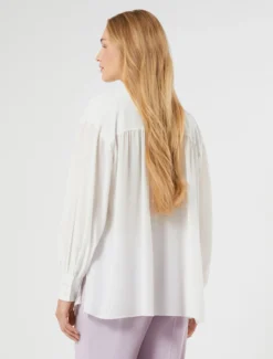 Blusa in georgette - BIANCO