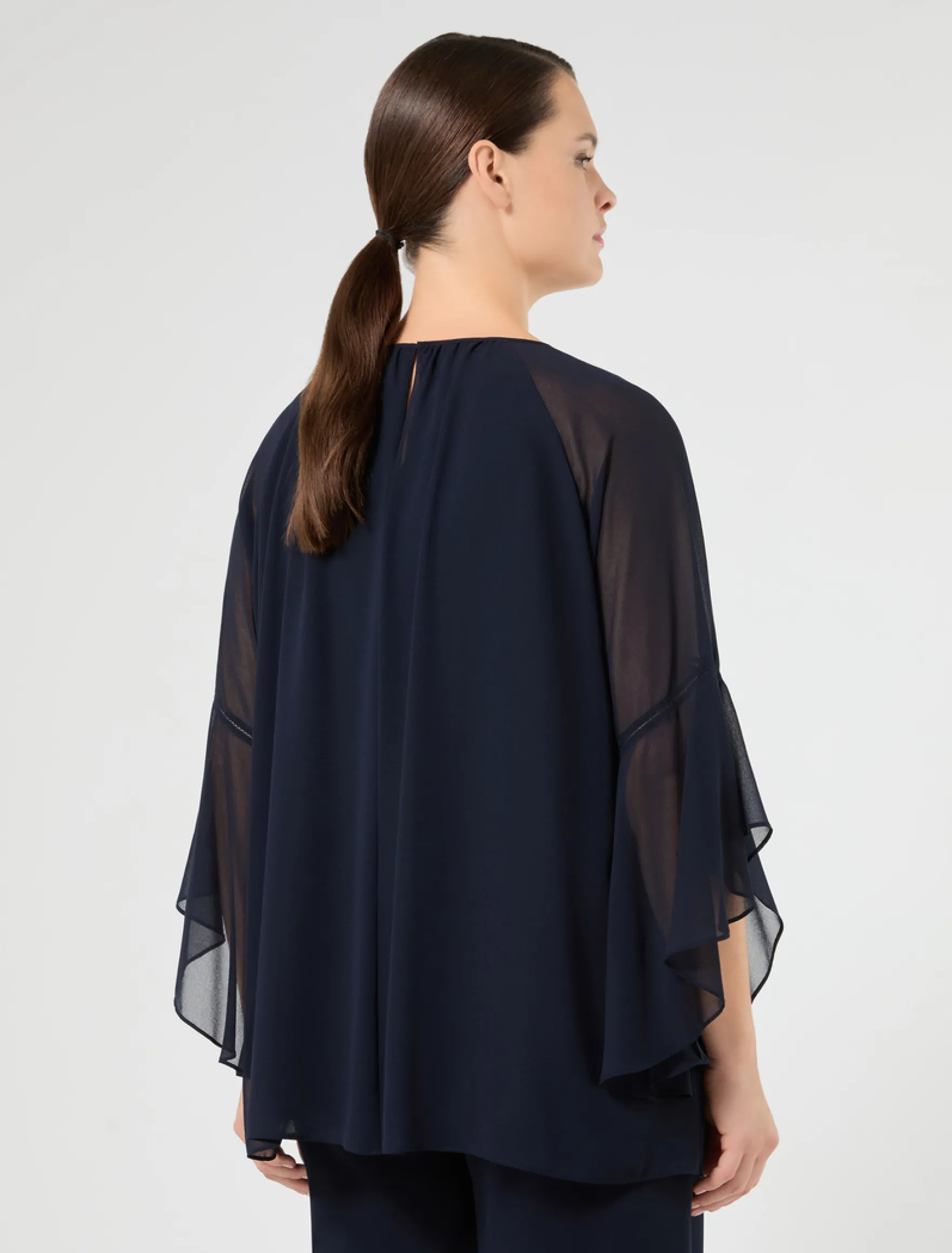 Blusa in georgette - BLU NOTTE