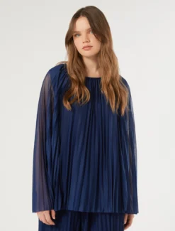 Blusa in jersey plissé - BLUETTE