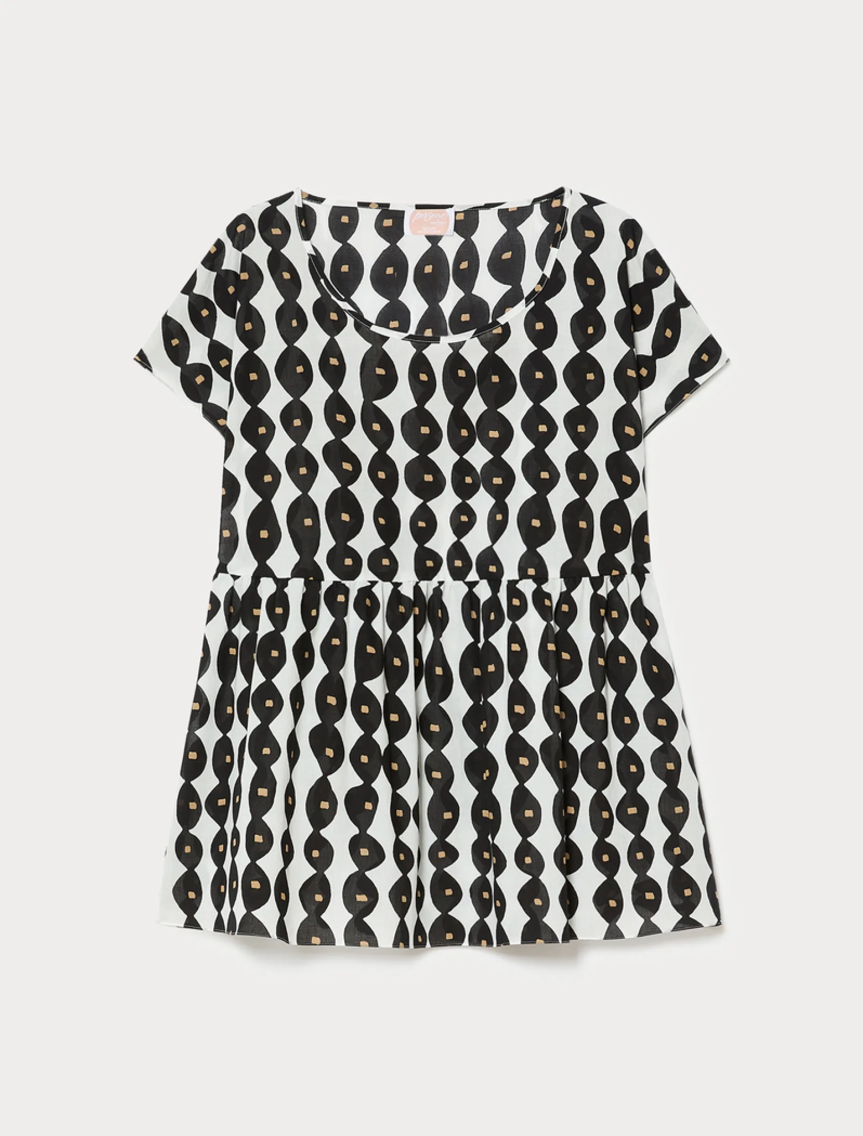 Blusa in mussola di cotone - BIANCO