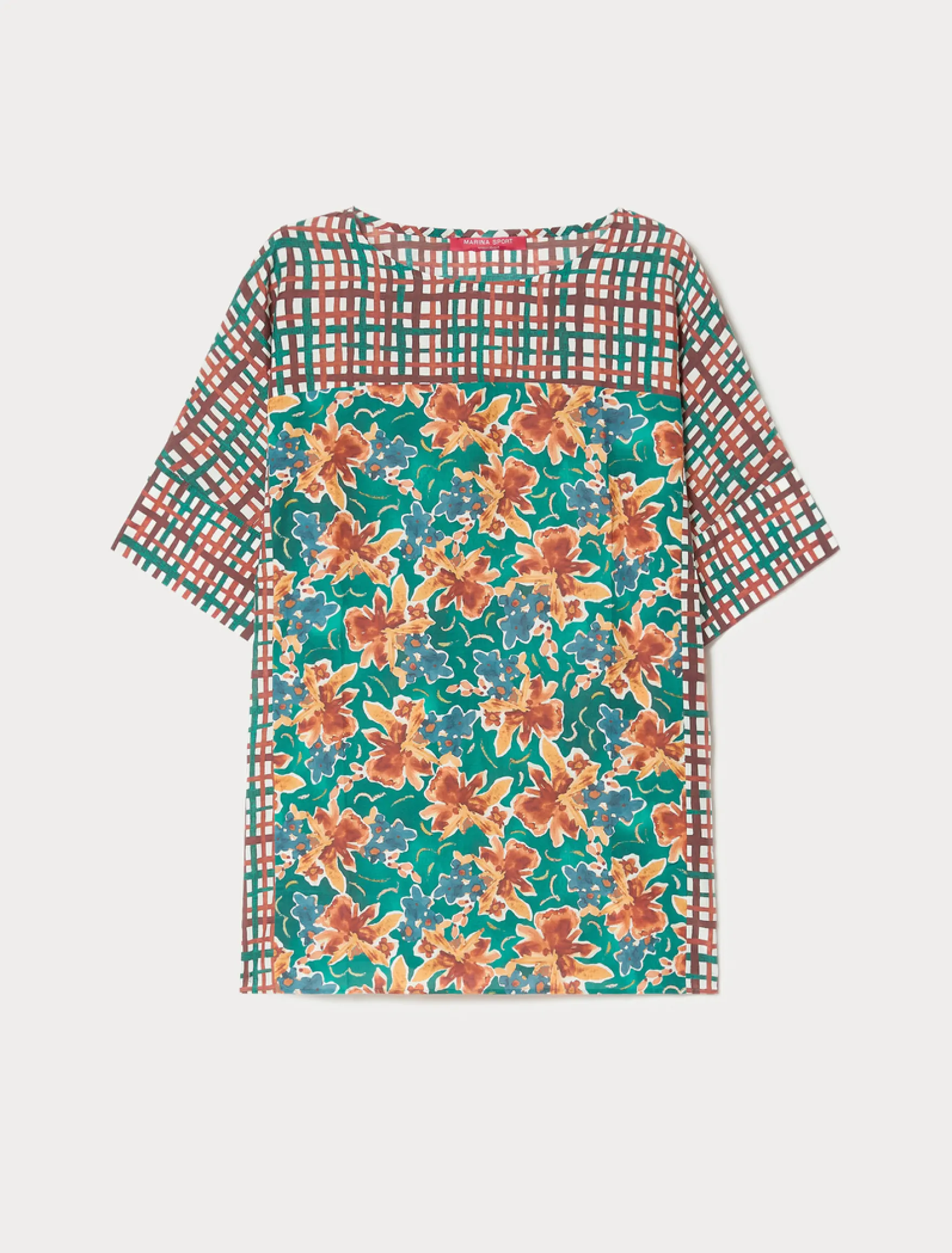 Blusa in mussola di cotone - MULTICOLOR
