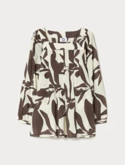 Blusa in popeline di cotone - AVORIO