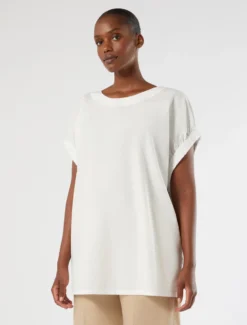 Blusa in popeline di cotone - AVORIO